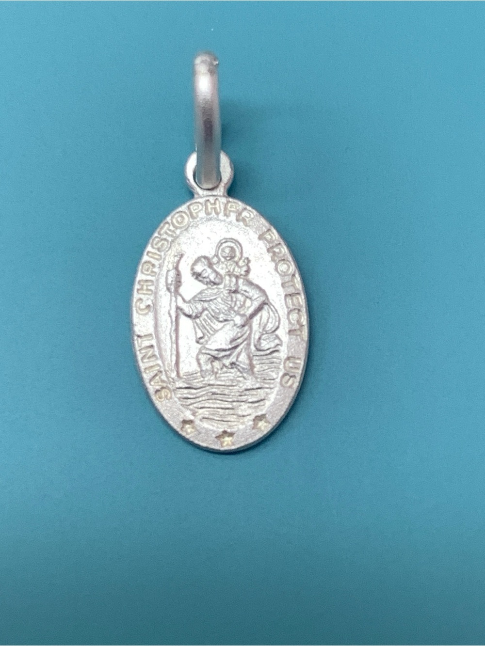 .925 Oval St. Christopher Medal Pendant #faith